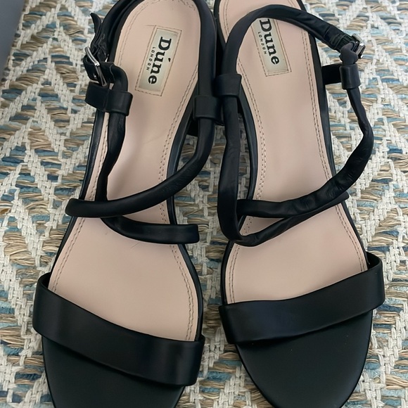 Dune Black block heel sandal - size 10 - Picture 3 of 6